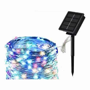 2020 Heißer Verkauf Feuerwerkslampe Warmweiß 33ft 100 LED Outdoor Wasserdichte Dekorative Feiertag Solar LED Garten Lichterketten